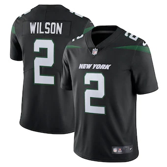 mens nike zach wilson stealth black new york jets vapor lim